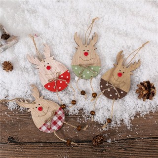 Tuần lộc gỗ trang trí cây thông giáng sinh noel