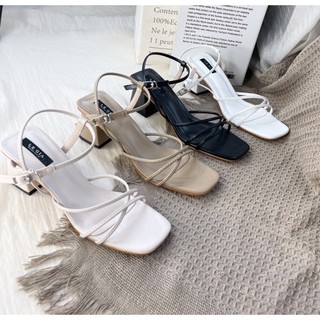 Sandal dây mảnh gót trụ 5cm