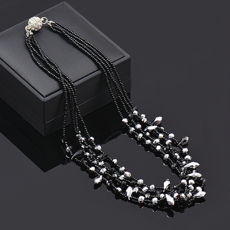 Vòng cổ/ vòng tay SINLEERY XL9864 lớp đính hạt pha lê hình giọt nước nhiều màu tùy chọn cho nữ