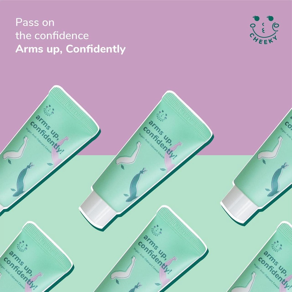 Kem ngăn mùi vùng da dưới cánh tay thuần chay Cheeky  Arms Up
