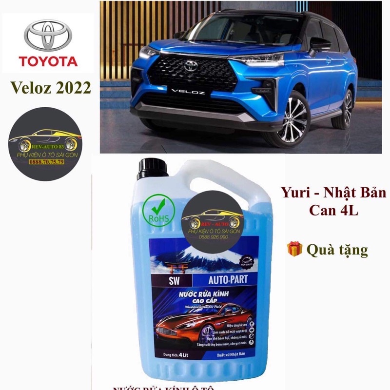 [HCM] Toyota Veloz- Nước rửa kính can 4L, yuri nhật bản(Quà tặng)