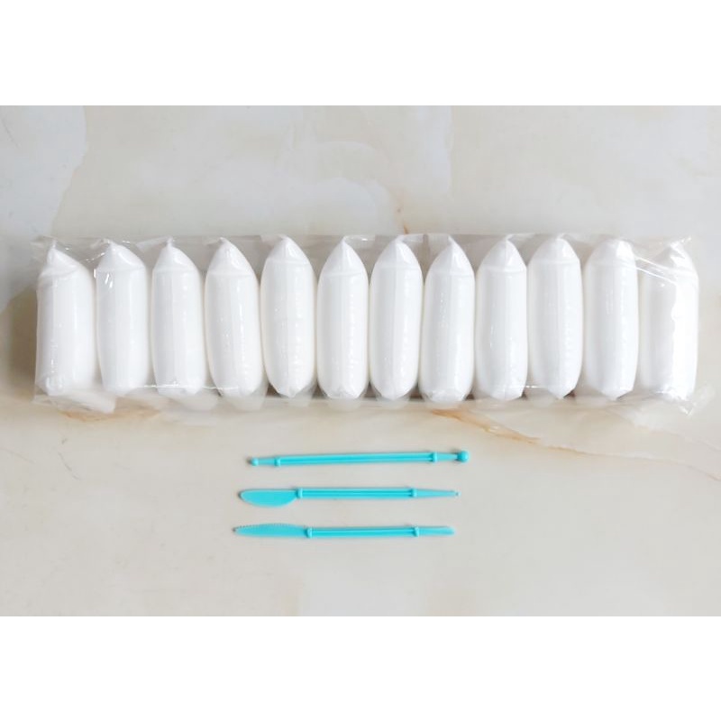 100g Đất sét trắng làm slime, tạo hình toru_slime