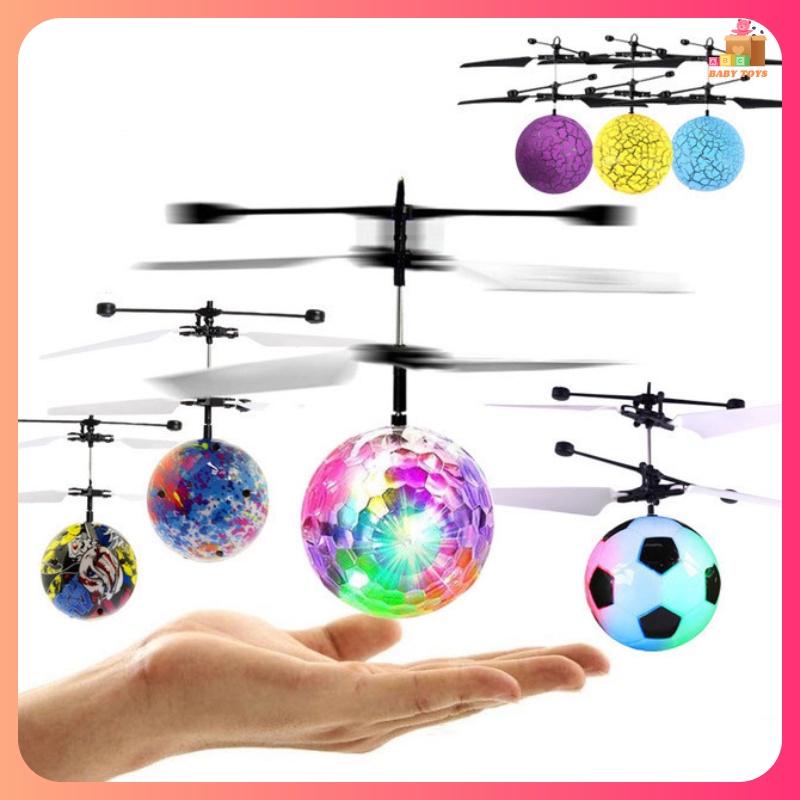 Đồ chơi quả cầu biết bay phát sáng gắn cảm ứng đồ chơi giải trí, Đồ chơi trẻ em quả cầu ma thuật gắn chong chóng bay