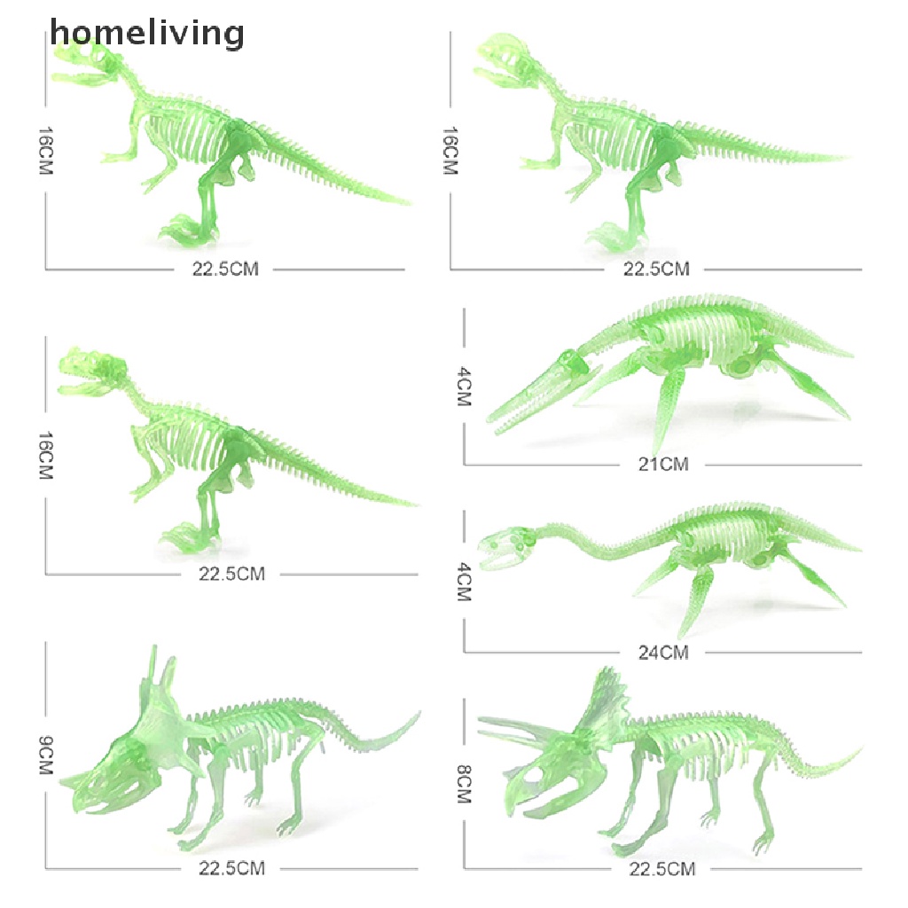 Mô Hình Xương Khủng Long Hóa Thạch Màu Dạ Quang Trang Trí