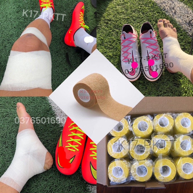 Băng keo thể thao cao su non co giãn, hỗ trợ vận động, phòng tránh chấn thương