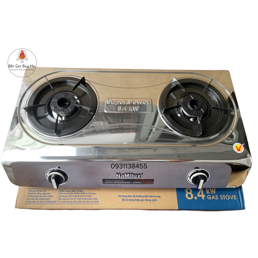 Bếp Gas Đôi Mặt Inox Namilux DL2163APS  - HÀNG CHÍNH HÃNG