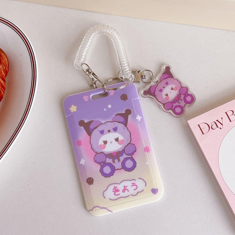 Vỏ Bọc Chìa Khóa / Thẻ Xe Buýt Họa Tiết Hoạt Hình Dễ Thương Kèm Dây Đeo Tiện Dụng Cho Học Sinh Giá Đ