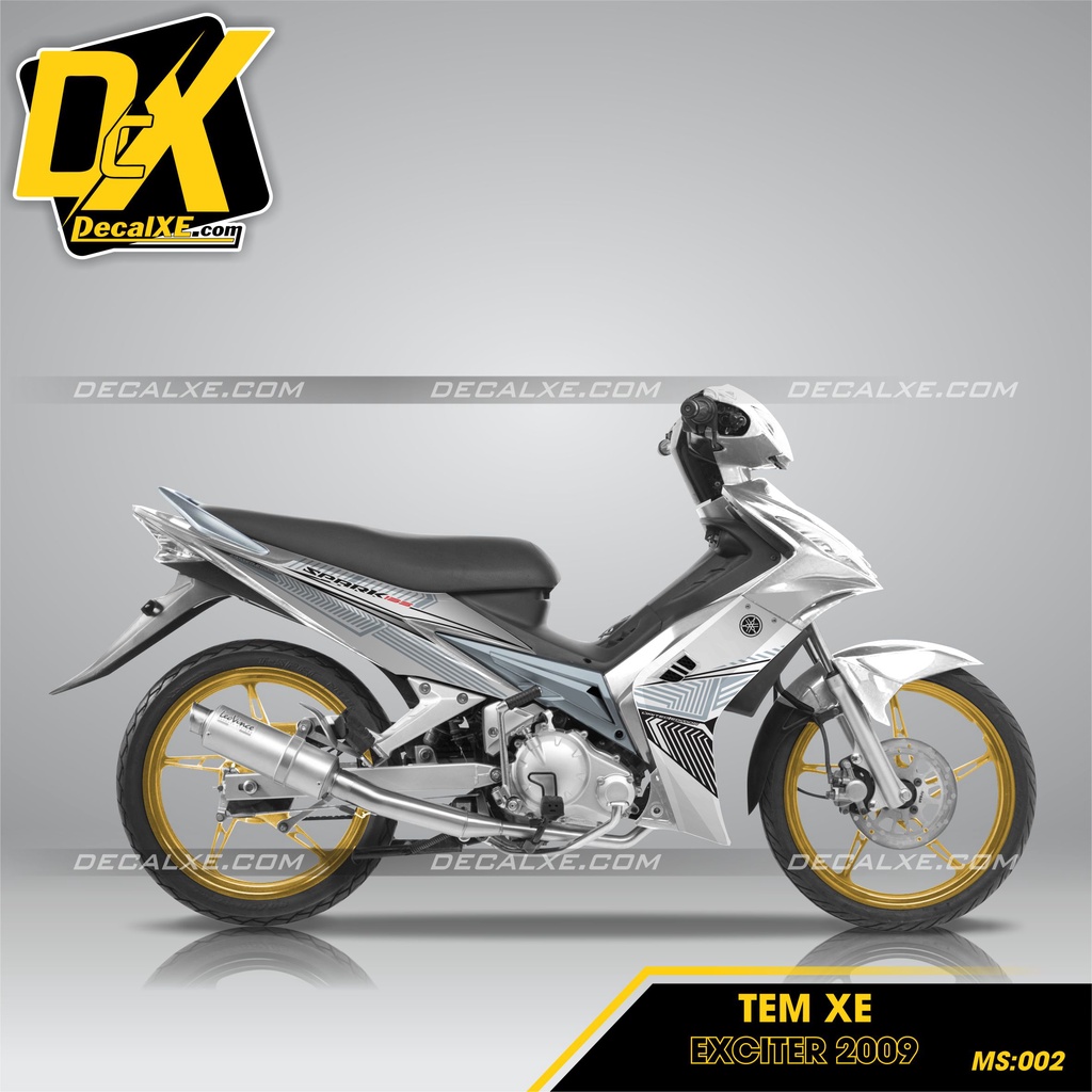 Tem rời dán xe EXCITER 2009 | Chất Liệu Decal Cao Cấp Chống Nước, Bền Màu, Cắt Khuôn Sẵn Dễ Dán| ex2009-002