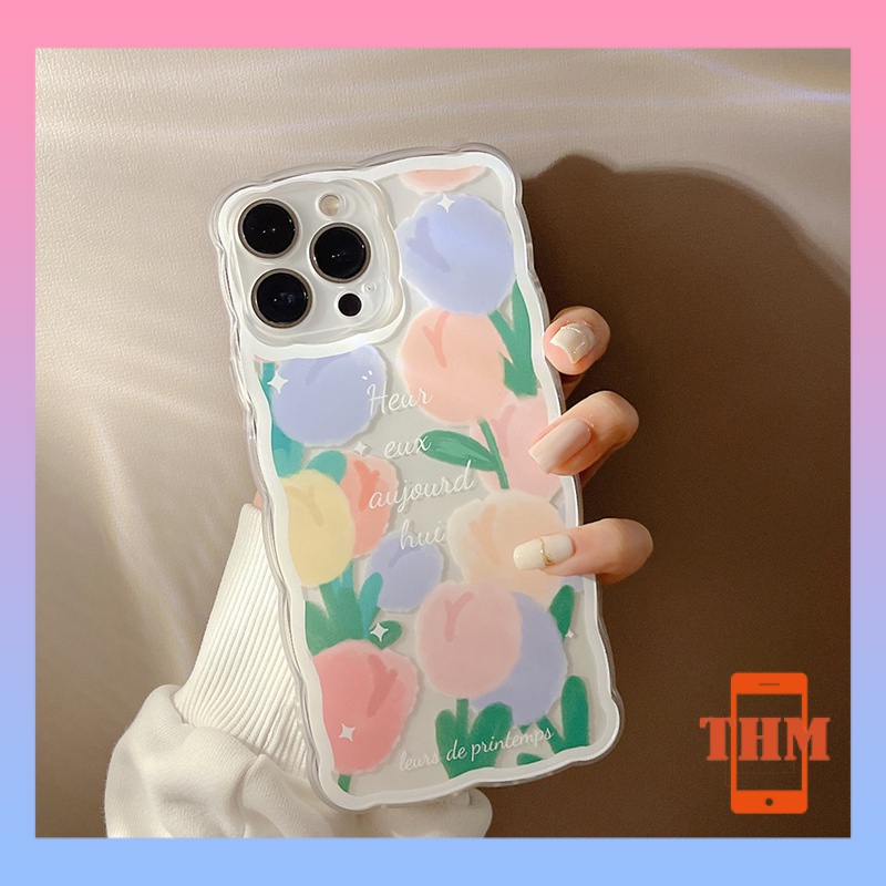 Ốp lưng iphone Điện Thoại Họa Tiết Hoa Tulip 6/6plus/6s/6splus/7/7plus/8/8plus/x/xr/xs/11/12/13/pro/max/plus/promax