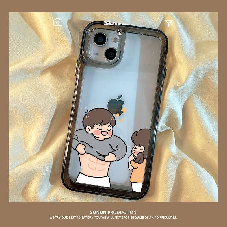 Ốp điện thoại hình bé trai bé gái vui nhộn thích hợp cho Apple 14 14 Plus Iphone 14 Promax 13 3G8K