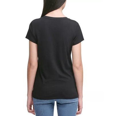 Calvin Klein - Áo thun CALVIN KLEIN Nữ - Monogram Logo V-Neck T-Shirt