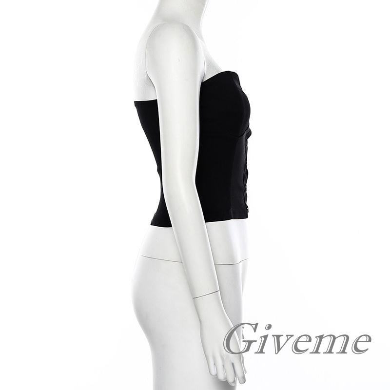 Áo Ống Croptop Một Dây Màu Trơn Thời Trang Mùa Hè Cho Nữ