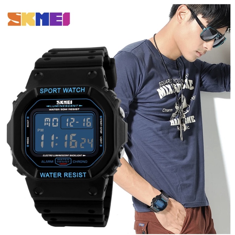 Đồng Hồ Nam Điện Tử Thể Thao Pin Nhật, Kháng Nước SKMEI - 1134BU- Hàng Chính Hãng