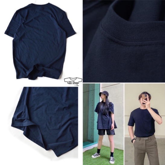 Áo thun trơn  Unisex Oversize  - Áo phông - Trắng, Đen,