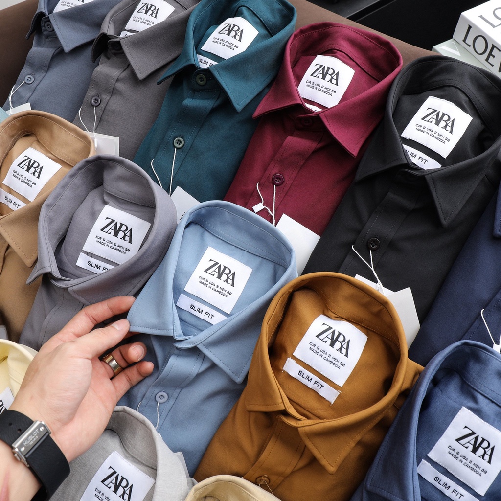 Áo sơ mi nam cao cấp chính hiệu Zara, MWSHOP chất vải chéo sọc mịn, co giãn nhẹ không nhăn, thoáng mát siêu thấm mồ hôi