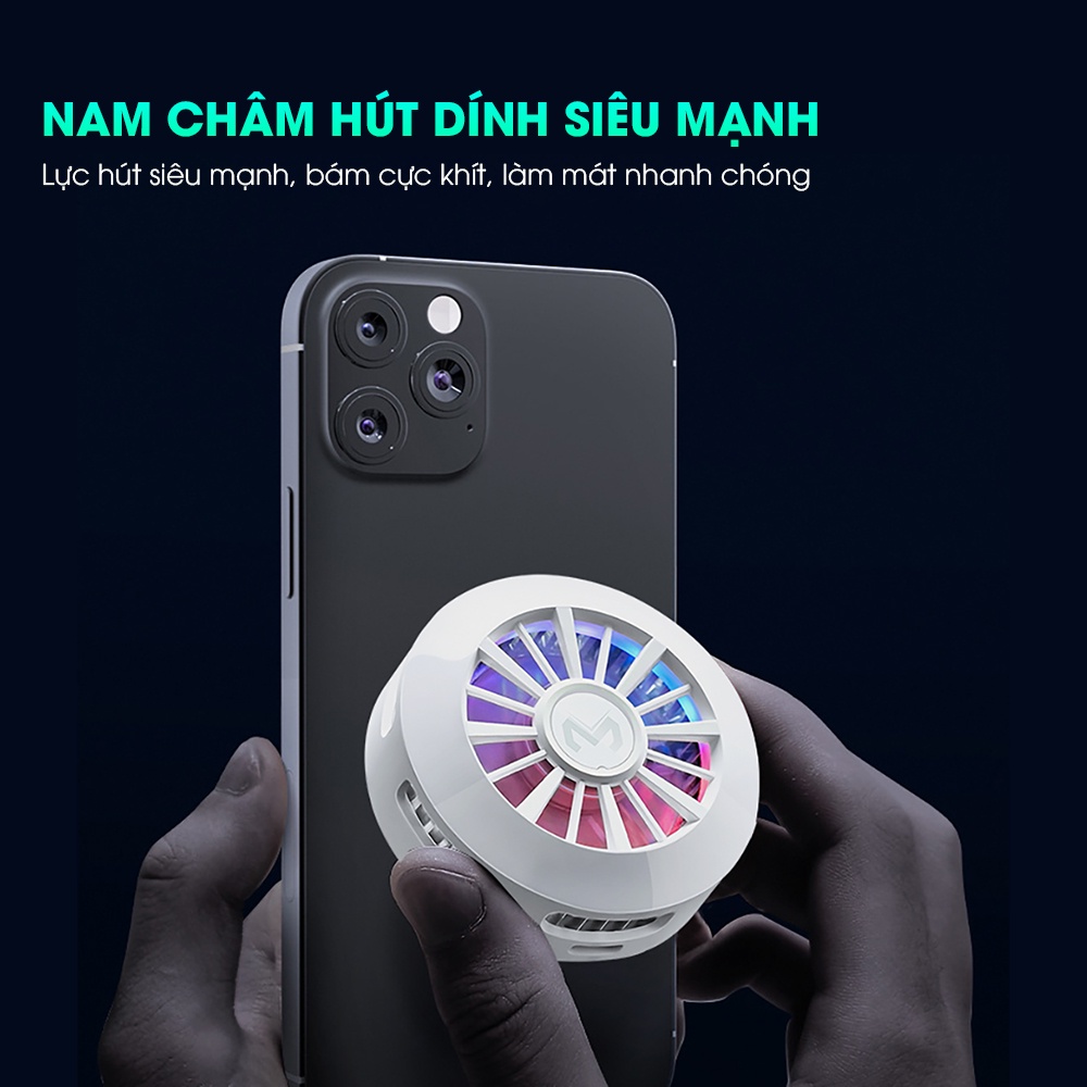 Quạt tản nhiệt điện thoại sò lạnh SIDOTECH P10 hút nam châm làm mát LED RGB gaming nhỏ gọn cho điện thoại máy tính bảng