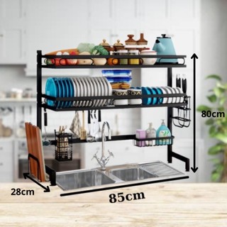 Kệ chén đa dụng 2, 3 tầng chất liệu bền bỉ, giá để bát đĩa khung chắc chắn chống han gỉ nhập khẩu mẫu mới
