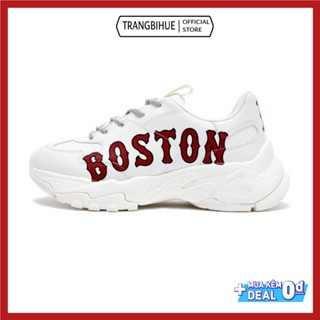 Giày Thể Thao Sneakers MLB Đế Độn 4p Nam Nữ chữ NY, chữ Boston