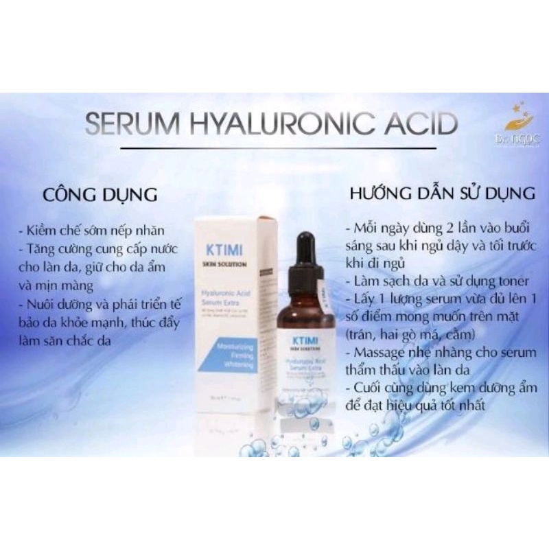 SR HA KTIMI Cấp Ẩm Sâu, Phục Hồi,Căng Bóng,Làm Dịu Da Ngay Tức Khắc Sau Laser,Lăn Kim,Vi Kim,Cháy Nắng. DR Khuyên Dùng