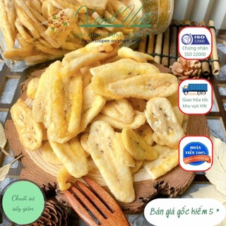 Chuối sứ sấy giòn - Hoa quả sấy giòn hũ pet 200gr/930ml