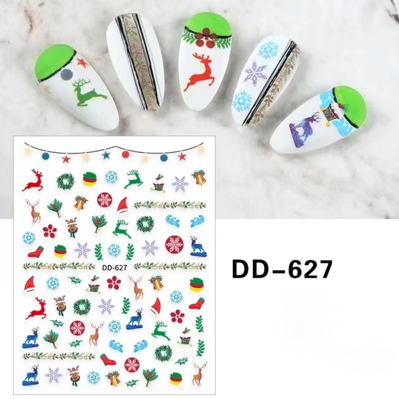 Sticker noel trang trí nails