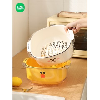 [LINE FRIENDS]Rổ thoát nước 2 tầng nhà bếp[LK]