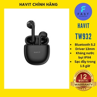 [Hàng mới về] Tai nghe bluetooth không dây Havit TW932 phím cảm ứng