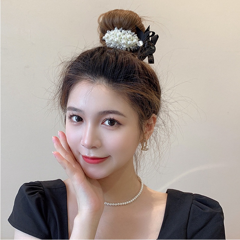 Kẹp tóc HAIMEIKANG đính ngọc trai phong cách thời trang Hàn Quốc
