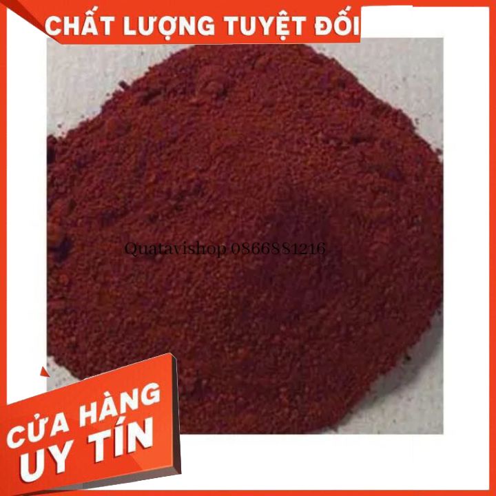 Bột màu oxit sắt   500Gam Bột màu đỏ ứng dựng cho ngành sơn, nhựa, xây dựng tác dụng tạo màu có độ bền cao