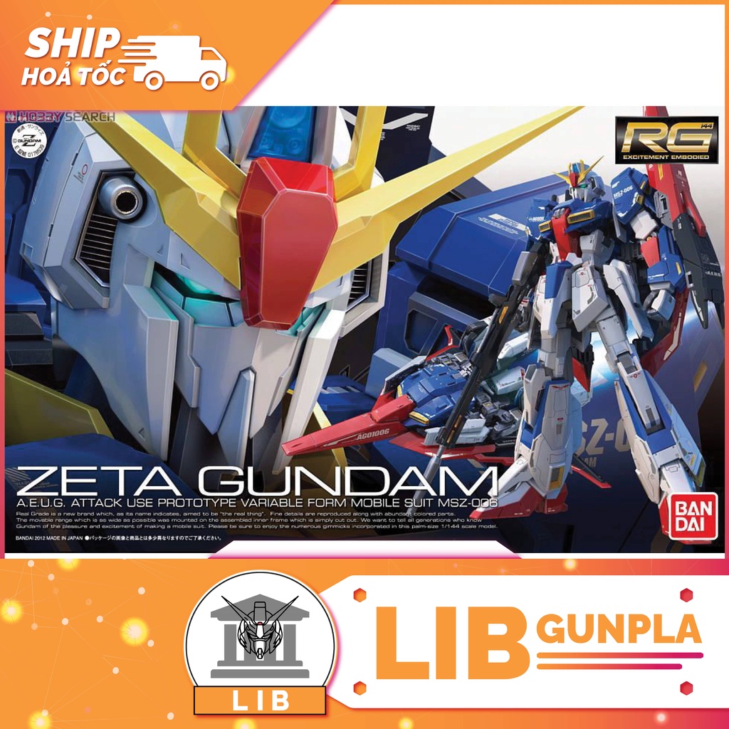 Mô hình lắp ráp Bandai Gundam Zeta RG 1/144 Zeta Gundam