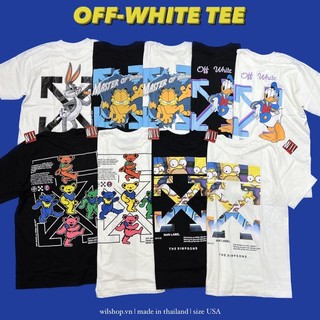 Áo off-white offwhite off white nhân vật hoạt hình - áo unisex size usa