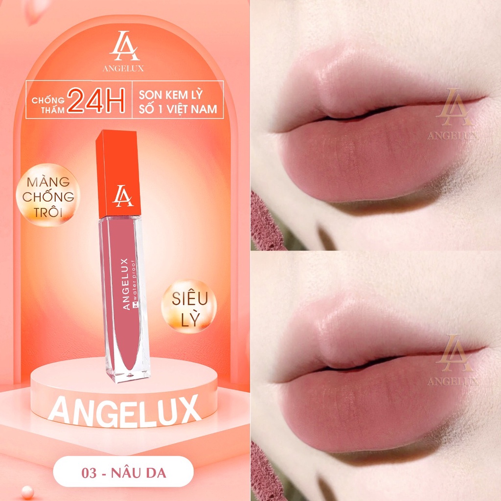 Son Kem Siêu Lì Angelux Màu Nâu Da Siêu Hot Hit