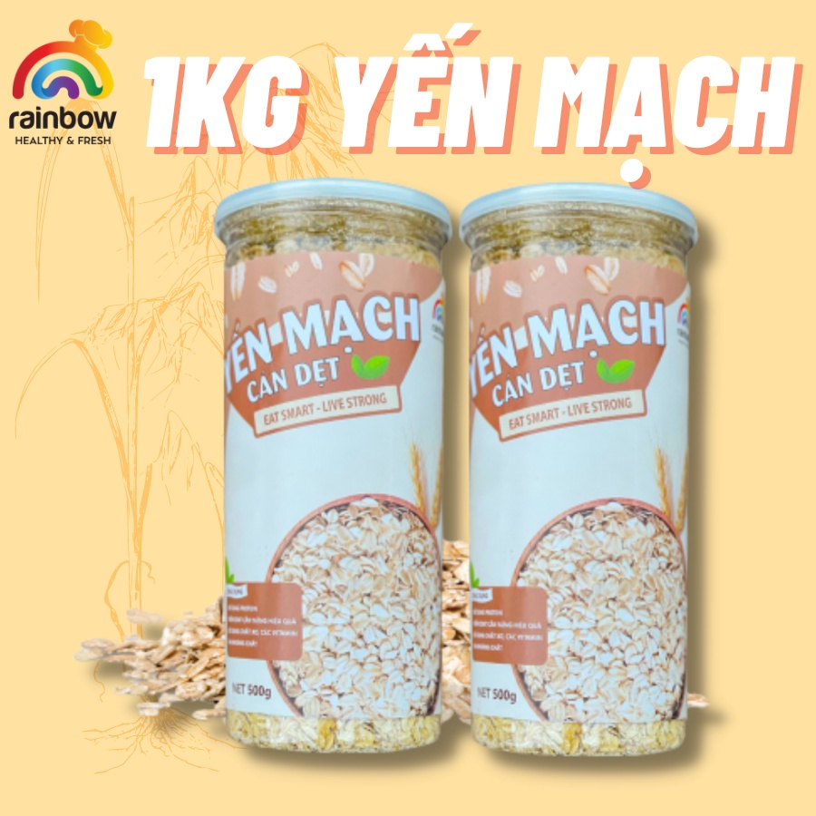 Yến Mạch Cán Dẹt RAINBOW - Hộp 500g Nhập Khẩu Úc Hạt Thơm Phù Hợp Chế Độ Ăn Kiêng Giảm Cân
