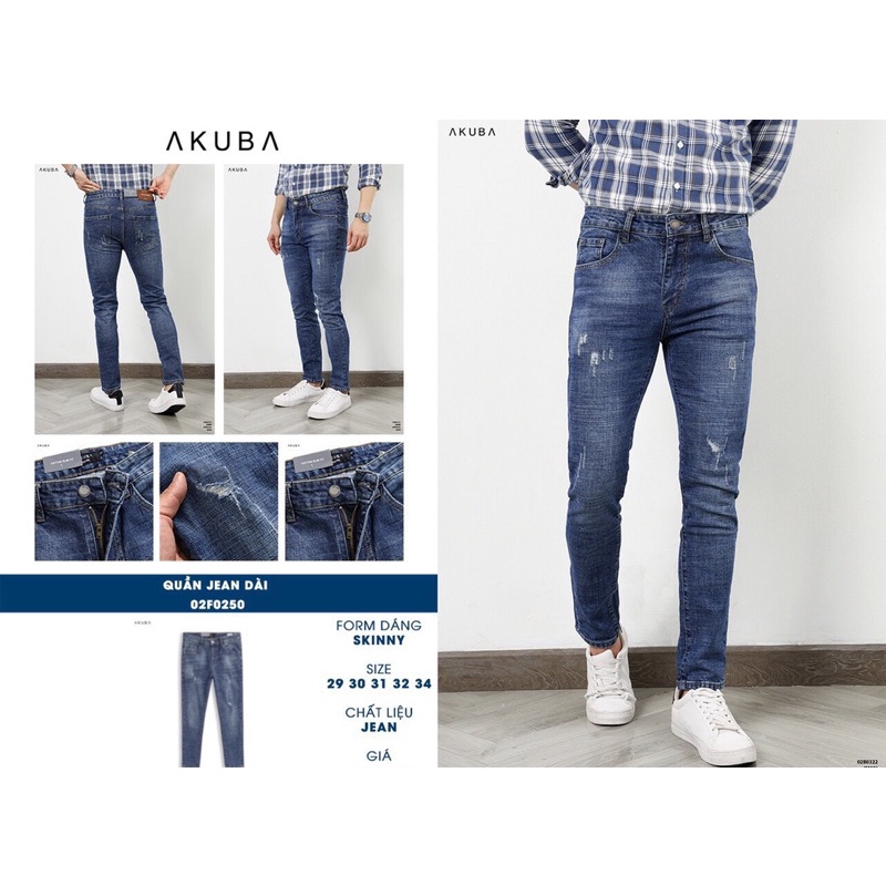 Quần Jean Akuba cao cấp Form SKINNY