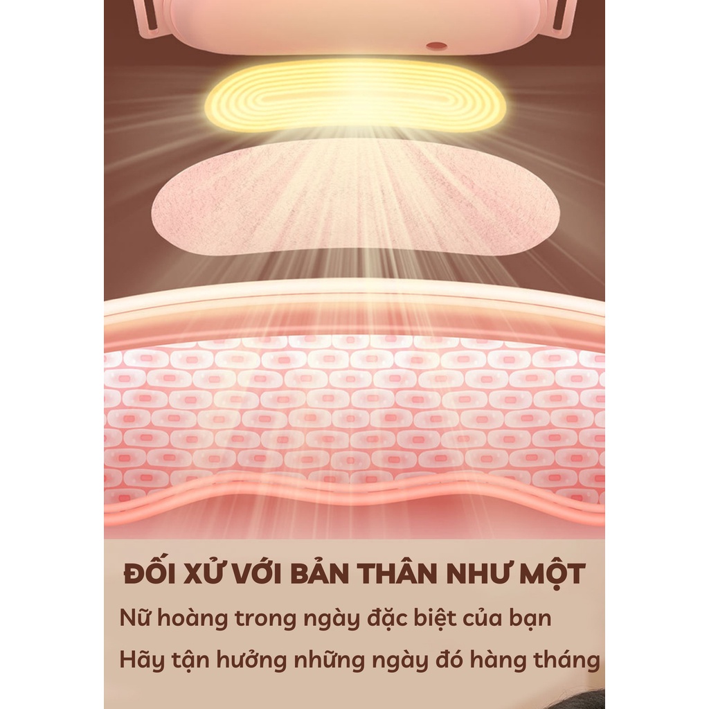 Massage Làm Ấm Bụng Giảm ,Chườm Nóng Giảm Đau Bụng Kinh,Graphene được làm nóng nhanh chóng