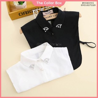 Cổ áo rời đính đá mặc phụ kiện áo len mùa đông - Mã CD24