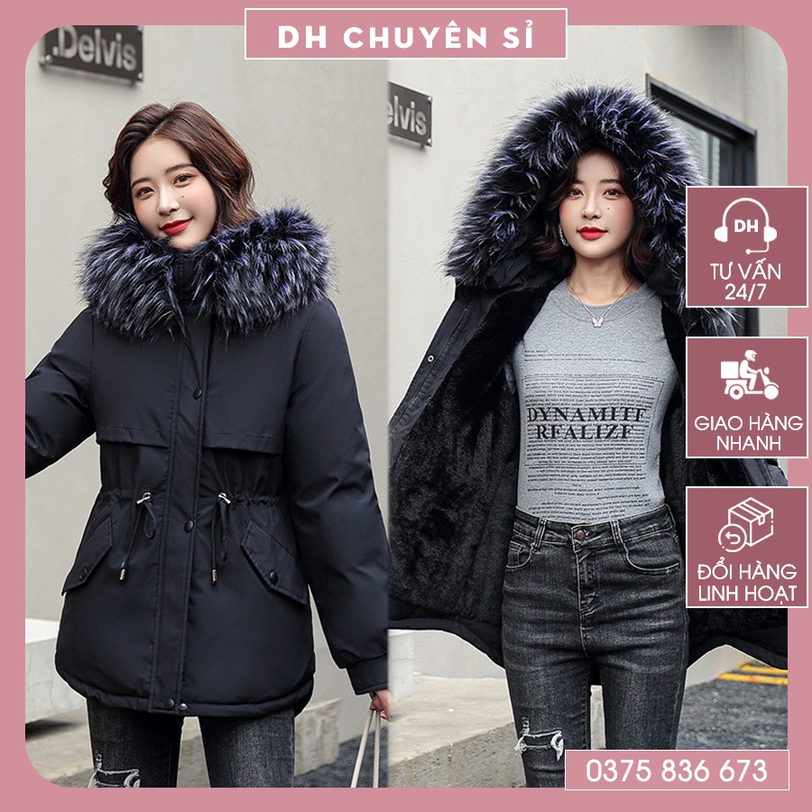 Áo phao parka lót lông siêu ấm