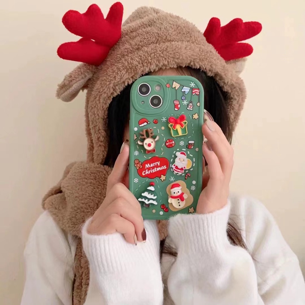 Ốp Điện Thoại In Hình Ông Già Noel 3D Cho IPhone 14 14Pro Max 14Plus 13 Pro Max 12 12 Pro Max 11 11 Pro Max XSMax XR X XS 8 7 Plus
