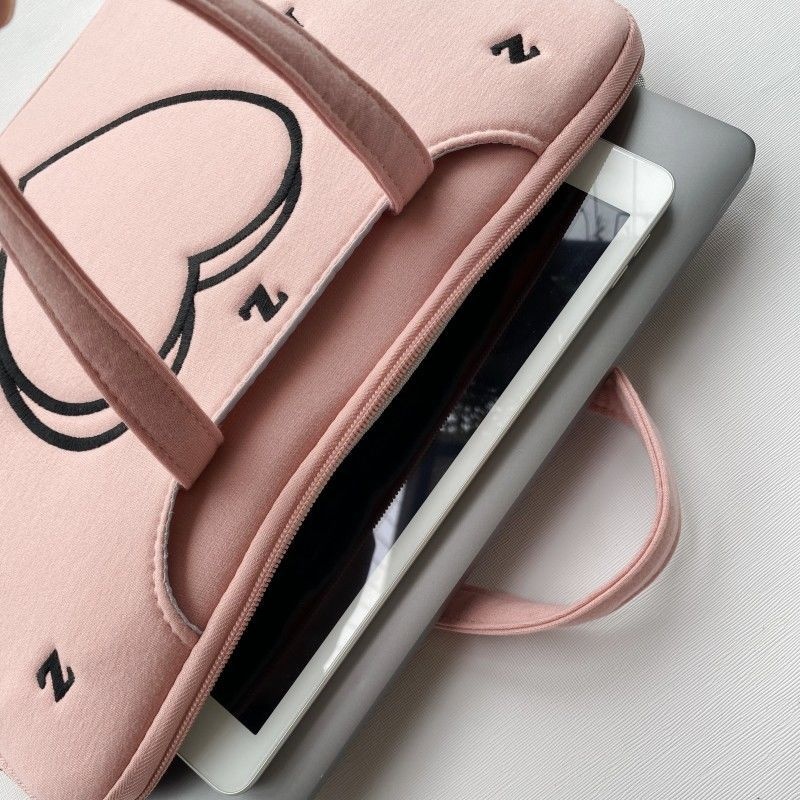 Túi đựng laptop chống sốc thêu họa tiết dễ thương kích thước 13.3 14.1 15.6 inch