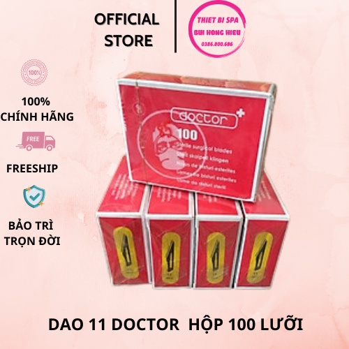Combo 100 Lưỡi DAO MỔ DOCTOR SỐ 11 dùng trong tiểu phẫu y tế, lễ lấy m.ụ.n trong spa thẩm mỹ