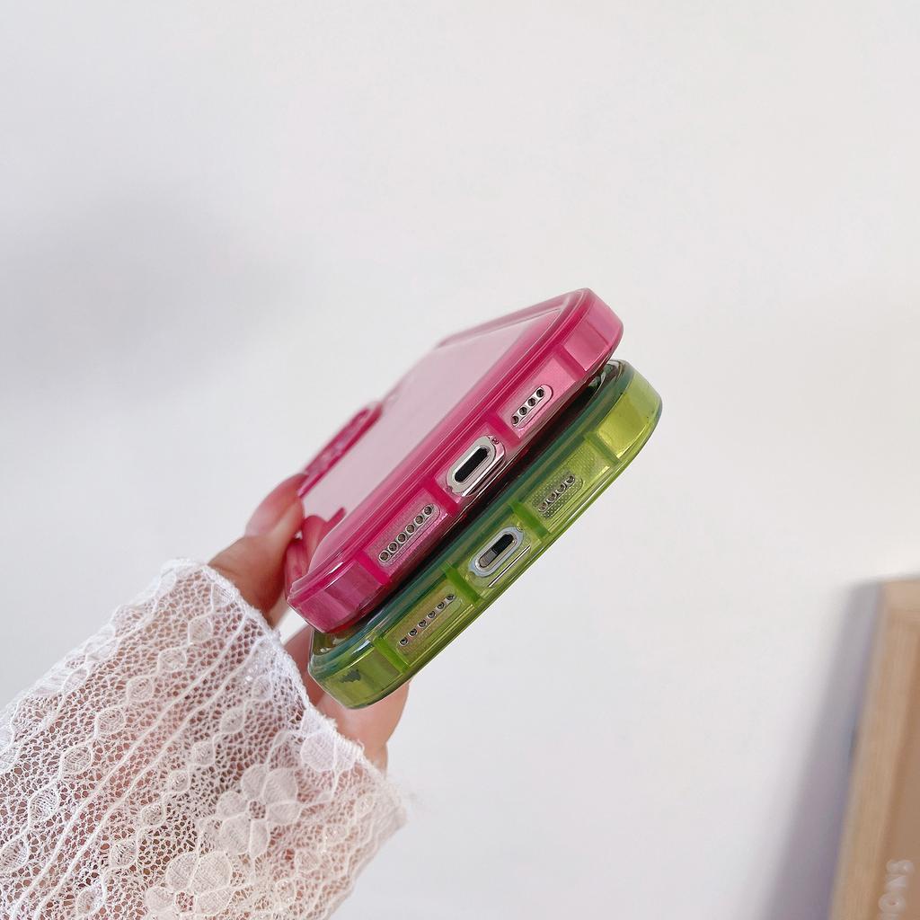 Ốp Điện Thoại Trong Suốt Có Túi Khí Ẩn Và Giá Đỡ Cho IPhone 14promax 14 13promax 13 12 11