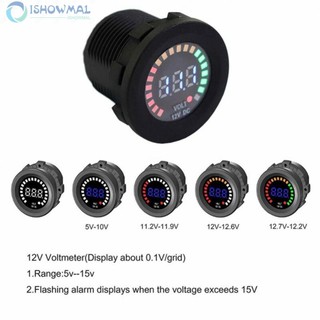 ⚡Hot Sale⚡Voltmeter Panel Display Volt Meter ATV DC 12V Digital Motorcycle Voltage-ISHOW