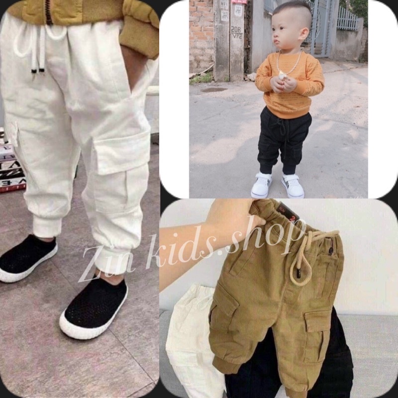 Quần kaki túi hộp bo gấu bé trai,gái 8-33kg(dưới 9tuoi)