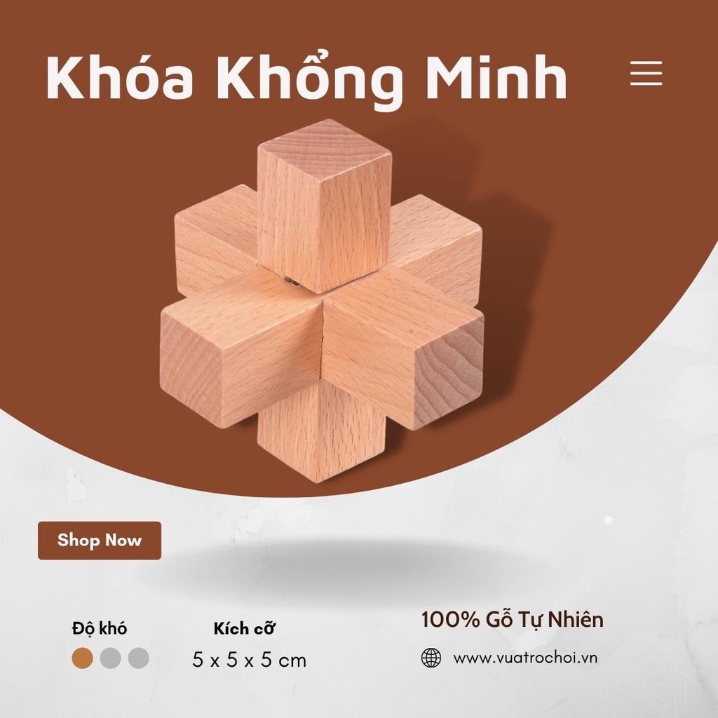 Đồ Chơi Gỗ Thông Minh Cho Trẻ Em - Khóa Gỗ Hero lock A36