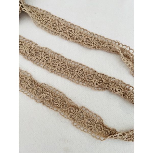 13m ren cotton màu be bản 3cm