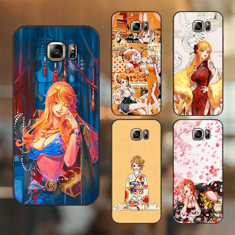 Ốp lưng Samsung Note 5 viền đen in hình Nami One Piece Đảo Hải Tặc