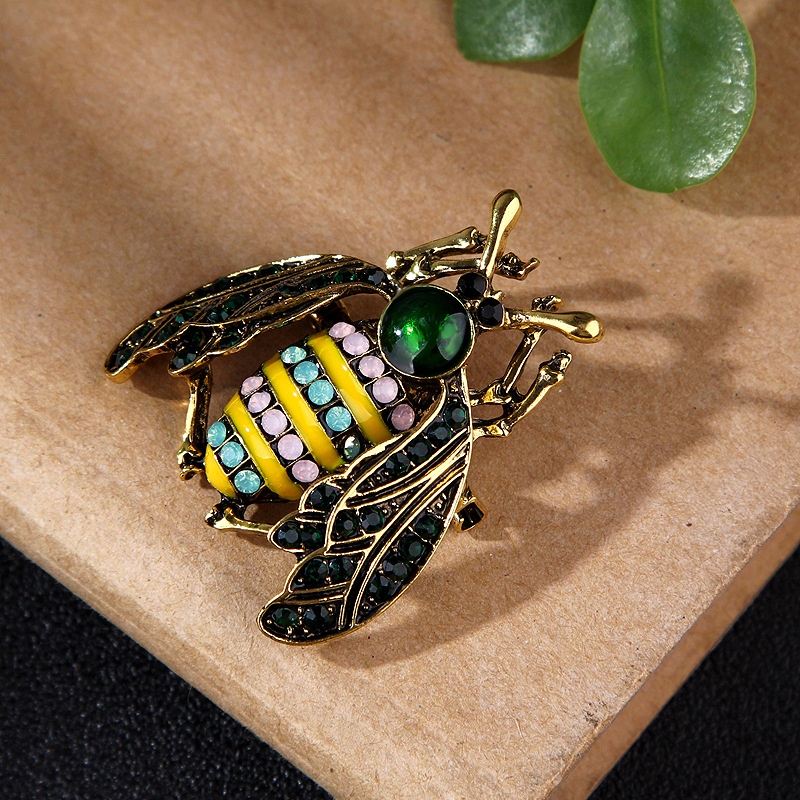 Ghim Cài Áo Hình Bọ Cánh Cứng Đính Đá Nhiều Màu Sắc Thời Trang Cho Nữ