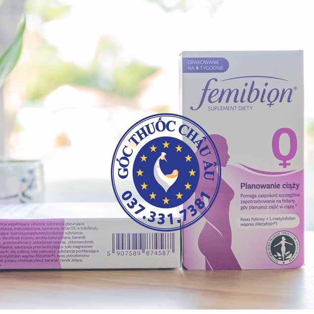 Femibion 0 Hàng Balan Hộp 4 tuần Dùng cho giai đoạn chuẩn bị mang thai