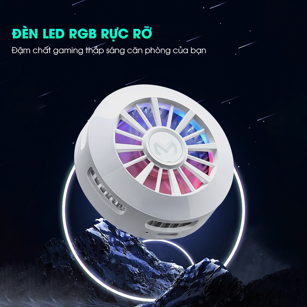 Quạt tản nhiệt điện thoại sò lạnh SIDOTECH P10 hút nam châm làm mát LED RGB gaming nhỏ gọn cho điện thoại máy tính bảng