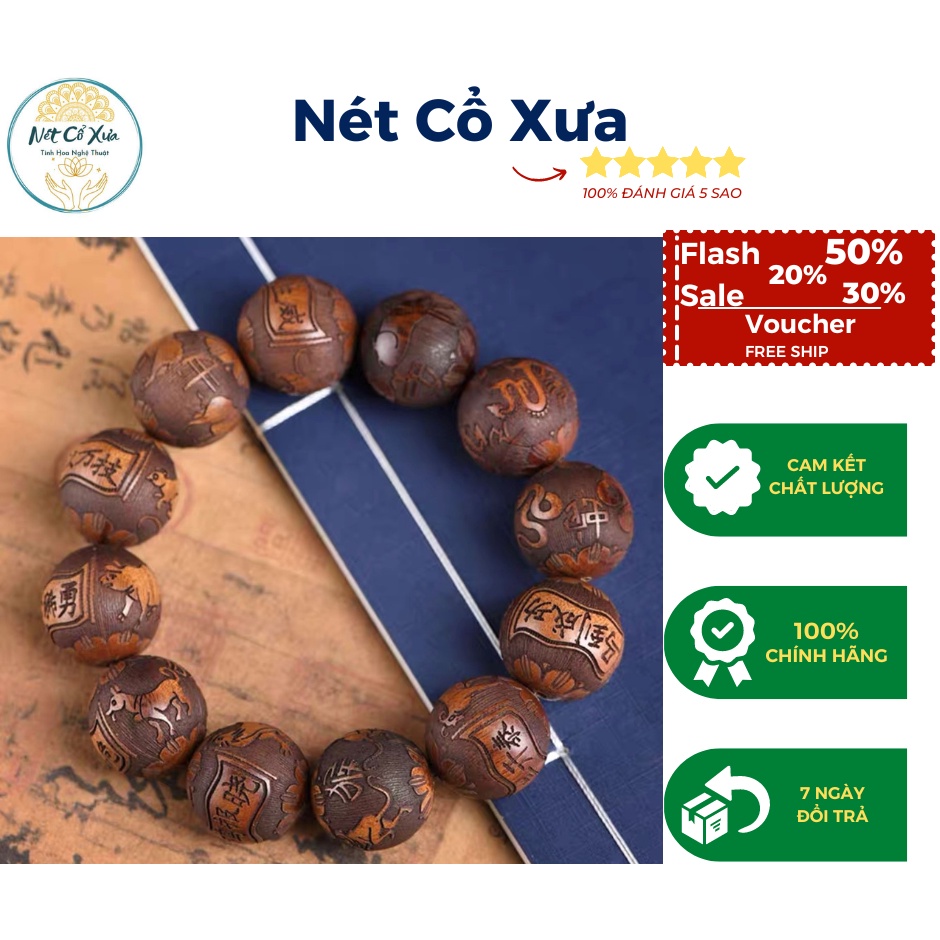 Vòng Gỗ Trầm 12 Con Giáp Đẹp Rất Độc Đáo Giá Rẻ